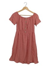 Vestido de verano Sublevel talla 36 rosa manga corta botones