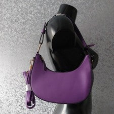 Bolso de Hombro Hobo Primark Imitación Cuero Púrpura con Correa Larga 24x12x6 cm