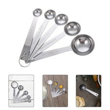 5 Pcs Küchen Zubehör Edelstahl Küchenutensilien Tragbare Messlöffel