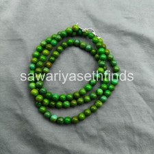 Collar Turquesa Verde Cuentas, Joyería Turquesa Natural, Clase Plata de Ley