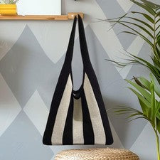 Frauen Häkeln Tasche Handtasche Organizer Schulter Tasche für Picknick