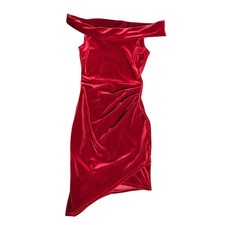Vestido para mujer Fashion Nova rojo y borgoña