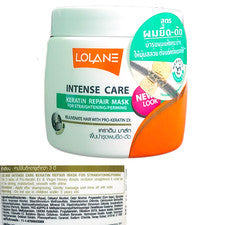 Mascarilla capilar reparadora de queratina de cuidado intenso Lolane 200 g para alisado permanente