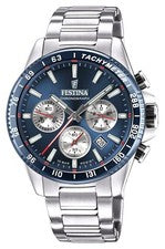 Festina Reloj Cronógrafo De Acero Inoxidable Con Esfera Azul F20560/2 Relojes