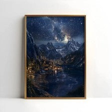Póster estampado Velaris corte nocturna ACOTAR fantasía libro arte de pared decoración