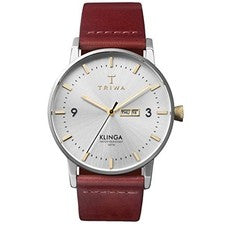 TRIWA KLST104-CL010313 Reloj Klinga Plata Esfera Blanca Cuero Marrón