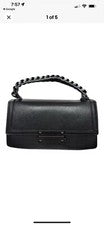 Cartera para mujer Nicole Miller pequeña cartera bolso bandolera correa negra nueva con etiquetas