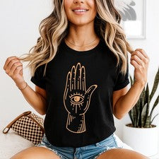 Camiseta Mystical Tattoo Mano Celestial Mujer Hamsa Regalo Para Ella