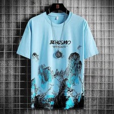 Camiseta De Manga Corta Para Hombre Ropa De Seda Moda De Calle De Hip Hop Lujo