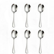 Cuchara de servir de acero inoxidable 6 piezas 304 material 21,6 cm para fiesta familiar buffet