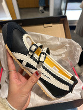 2026 Patou x Onitsuka Tiger México 66 Mary Jane Zapatos Negro/Blanco Ballet Pisos