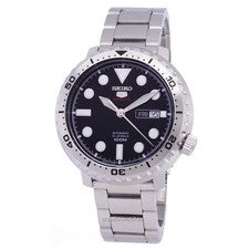 SEIKO MENS 5 SPORTS AUTOMATIC WATCH SRPC61J1 BLACK DIAL- WARRANTY - RRP 399.00