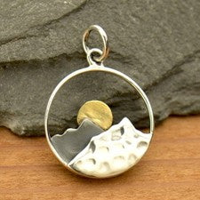 Collar de montaña de plata esterlina viaje Wanderlust joyería motivacional 3115