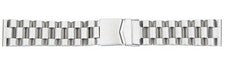 Pulsera Eichmüller 24 mm acero inoxidable macizo mate cepillado, cierre de seguridad