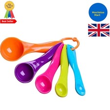 Eficiente Juego de Cuchara Medidora Multicolor - Sin BPA, 5 Piezas Utensilios de Cocina
