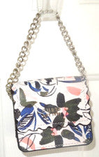 NUEVO BLANCO CON DISEÑO FLORAL ADIVINA MUJER MINI BOLSO DE MANO MONEDERO con CADENA