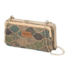 Moda Para mujeres W2 Multifunción Largo Bolso sin asas Cartera Cadena Teléfono Bolso de hombro