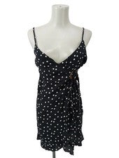 Vestido de tirantes Bershka vestido de verano estampado de puntos negro blanco talla 38
