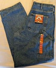 Pantalones de mezclilla azules para hombre estilo cinco bolsillos calce relajado talla 34x34 pantalones de mezclilla ori