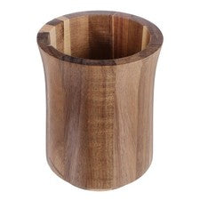 Soporte para utensilios de cocina de madera: organizador de utensilios de cocina giratorio de 360 grados para