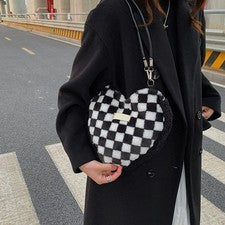 Bolsos de mano para mujer Damas sobre el hombro Moda Bolsa Forma de corazón