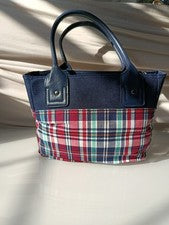 Bolso Cartera Tommy Hilfiger Para Mujer Patrón Acolchado Azul Marino Talla M