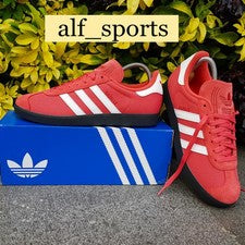 ❤ Entrenadores Gazelle Adidas Originales ® Nuevos con Etiquetas y Auténticos en Rojo Crew Reino Unido Talla 9