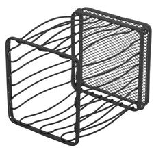 Organizador de palillos ventilados negros con soporte para utensilios de cocina de hierro