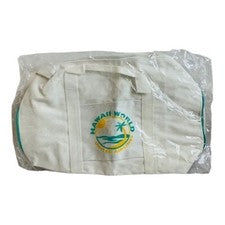 Bolso Barril Unisex Street Style Hawaii United Airlines Blanco Verde Lona Nuevo