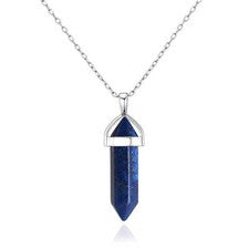 Collar de piedras preciosas genuinas de lapislázuli