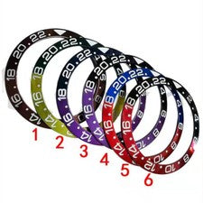 38mm Multicolor RLX GMT Numeral Aluminio Aleación Reloj Bisel Inserto Parte Reloj
