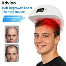 Casco de regeneración del cabello no invasivo 650 nm diodos láser para tratamiento de adelgazamiento del cabello