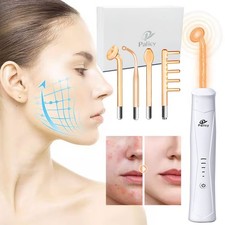 Varita facial de alta frecuencia 4 en 1 | Herramienta eléctrica para el cuidado de la piel terapia del acné
