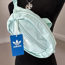 Nuevo con etiquetas Adidas Originales Cintura Nacional Bandolera Bolso Trébol Logo Aqua Raro