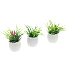 3 Piezas Adornos para el Hogar Plantas Artificiales Bonsai Falso Decoración Estatuillas