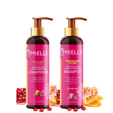 Set de champú y acondicionador Mielle granada y miel 355 ml dúo para el cuidado del cabello rizado