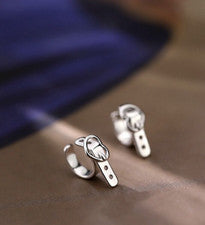 Abrazadera de oreja corazón plata 925 Ear Cuff sin agujero 1 par de pendientes de mujer