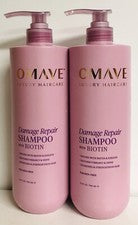 2 Botellas Omave Luxury Haircare ~ Champú de Biotina y Queratina para Cabello Dañado 32oz