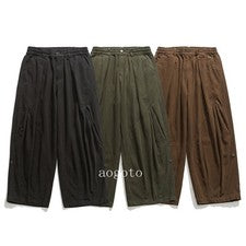 Pantalones cargo de trabajo 100 % algodón estilo japonés para hombre pantalones rectos sueltos informales
