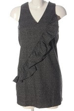 Minivestido MANGO elegante clásico gris talla 34 vestido de verano poliéster