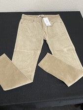 Nuevos pantalones de pana Nova de moda para hombre tostados talla 32 x 30