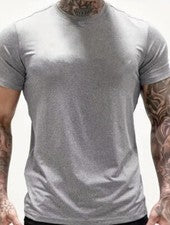 Camisetas clásicas informales para hombre, color liso cuello redondo cómodas camisetas de moda...