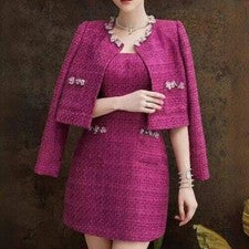 Moda Para mujeres Invierno Traje Vestido Damas Lujo Reunión Anual Vestido Falda Talla