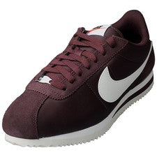 Nike Cortez Mujer Moda Entrenadores en Blanco Borgoña - 8 UK