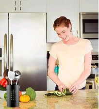 Soporte Utensilios de Cocina para Encimera Pack de 2, Acero Inoxidable Blanco