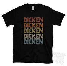 CAMISETA ESTILO RETRO REPETIDA GRUESA Hombre y Mujer Novedad Genial Nombre Regalo