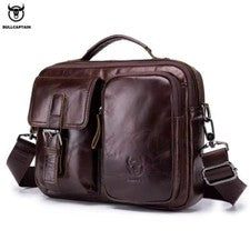 BULLCAPTAIN Hombres Mensajero Moda Cuero Bandolera Hombro Pecho Bandolera Bolso