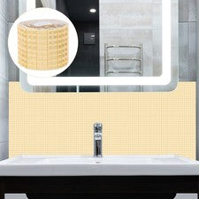 1 rollo autoadhesivo espejo mosaico pegatinas de pared para decoración del hogar
