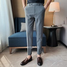 Para hombres Informal Calce Ajustado Traje Pantalones Verano Pantalones Cortos Juvenil Hombre Moda Pantalones