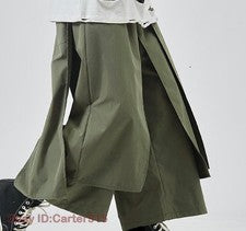 Pantalones de pierna ancha de algodón para hombre Noveno pantalones informales pantalones étnicos holgados informales el